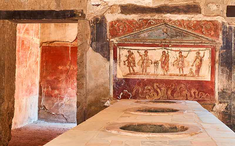 Dolias enterrées dans une villa romaine de l'Antiquité