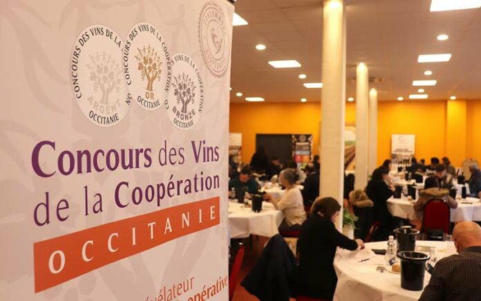 La grande salle et le jury du concours des vins de la coopération Occitanie